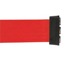 Wall Mount Barrier with Magnetic Tape, Steel, Screw Mount, 12', Red Tape Nuna Depot Inc.