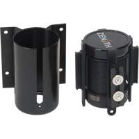 Wall Mount Barrier with Magnetic Tape, Steel, Screw Mount, 7', Black Tape Nuna Depot Inc.
