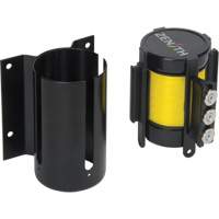 Wall Mount Barrier with Magnetic Tape, Steel, Screw Mount, 12', Yellow Tape Nuna Depot Inc.