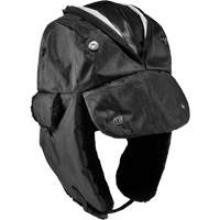 N-Ferno&reg; Zippered Trapper Hat, Polyurethane/Satin Lining, Medium/Small, Black Nuna Depot Inc.