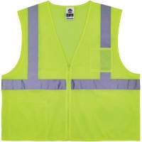 Gilet de s&eacute;curit&eacute; auto-extinguible GloWear 8256Z, Jaune lime haute visibilit&eacute;, Moyen/Petit, Polyester Nuna Depot Inc.