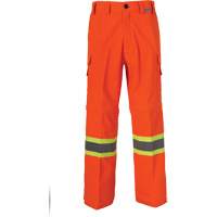 Pantalons de mineur ventil&eacute;s haute visibilit&eacute; toutes saisons, Poly-coton, 28, Orange haute visibilit&eacute; Nuna Depot Inc.