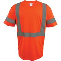 Chemise de s&eacute;curit&eacute; &agrave; manches courtes, Polyester, 2T-Grand, Orange haute visibilit&eacute; Nuna Depot Inc.