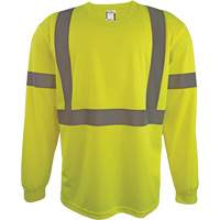 Chemise de s&eacute;curit&eacute; &agrave; manches longues, Polyester, 2T-Grand, Jaune lime haute visibilit&eacute; Nuna Depot Inc.