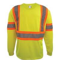 Chemise de s&eacute;curit&eacute; &agrave; manches longues, Polyester, 2T-Grand, Jaune lime haute visibilit&eacute; Nuna Depot Inc.