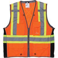 Surveyor Safety Vest, High Visibility Orange, Large, Polyester Nuna Depot Inc.