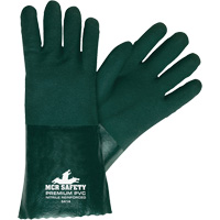 Chemical Resistant Gloves, Size Large, 14" L, PVC, Jersey Inner Lining Nuna Depot Inc.