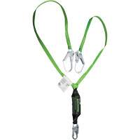 Miller&reg; HP Shock-Absorbing Lanyard, 6', Locking Rebar Hook Center, Locking Snap Hook Leg Ends, Polyester Nuna Depot Inc.