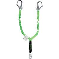 Miller&reg; StretchStop&reg; Shock-Absorbing Lanyard, 6', Scaffold Hook Center, Locking Snap Hook Leg Ends, Polyester Nuna Depot Inc.