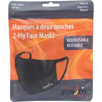 Masques r&eacute;utilisable &agrave; deux couches, Polyester, Noir Nuna Depot Inc.