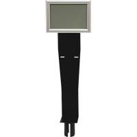 Porte-distributeur/enseigne pour poteaux de barri&egrave;re pour le contr&ocirc;le des foules, Noir Nuna Depot Inc.