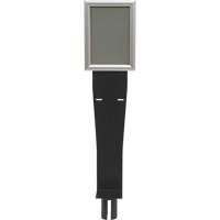 Porte-distributeur/enseigne pour poteaux de barri&egrave;re pour le contr&ocirc;le des foules, Noir Nuna Depot Inc.