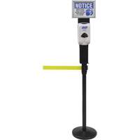 Porte-distributeur/enseigne pour poteaux de barri&egrave;re pour le contr&ocirc;le des foules, Noir Nuna Depot Inc.