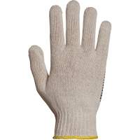 Gant en tricot avec pois de PVC Sure Grip, Poly/coton, Un c&ocirc;t&eacute;, Calibre 7, T-petit Nuna Depot Inc.