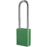 Cadenas de s&eacute;curit&eacute; American Lock, Vert, Cl&eacute;s diff&eacute;rentes, Aluminium, Largeur de 1-1/2" Nuna Depot Inc.