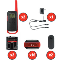 Radios bidirectionnelles Talkabout, Bande FRS, 22 canaux, Port&eacute;e 32 km Nuna Depot Inc.