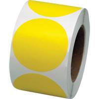 Coloured Marking Dots, Circle, 3" L x 3" W, Yellow, Vinyl Nuna Depot Inc.