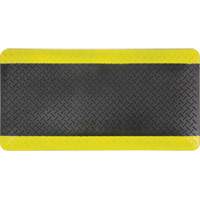 Anti-Fatigue Matting, Diamond, 1-2/3' x 3-1/4' x 3/4", Black/Yellow, Polyurethane Nuna Depot Inc.