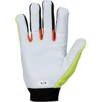 Gants de m&eacute;canicien &agrave; haute visibilit&eacute; ClutchGear, Paume Cuir fleur de ch&egrave;vre, Taille Moyen Nuna Depot Inc.