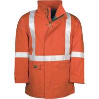 Parka dhiver &agrave; doublure matelass&eacute;e AllOut Westex UltraSoft avec bandes r&eacute;fl&eacute;chissantes, Petit, Orange haute visibilit&eacute;, 46 cal/cm² Nuna Depot Inc.