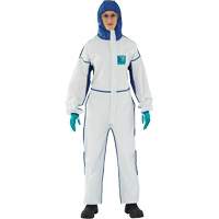AlphaTec 1800 Comfort 3-Piece Coveralls, Large, Blue/White, Microporous/SMS Nuna Depot Inc.