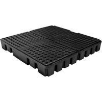 Palette de confinement des d&eacute;versements &agrave; profil bas Black Diamond, Capacit&eacute; de d&eacute;versement 51 gal. US, 49" x 48" x 6,5" Nuna Depot Inc.