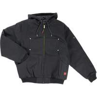 Blouson d'aviateur en toile lourde avec capuchon, Hommes, Petit, Noir Nuna Depot Inc.
