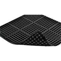 Cushion-Ease&reg; 550 Interlocking Anti-Fatigue Mat, Slotted, 3' x 3' x 3/4", Black, Rubber Nuna Depot Inc.
