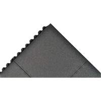 Cushion-Ease&reg; Interlocking Anti-Fatigue Mat, Pebbled, 3' x 3' x 3/4", Black, Natural Rubber Nuna Depot Inc.