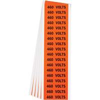 "460 Volts" Conduit & Voltage Labels, 1/2" x 2-1/4", Cloth/Vinyl, English Nuna Depot Inc.