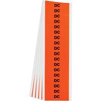 "DC" Conduit & Voltage Labels, 1/2" x 2-1/4", Cloth/Vinyl, English Nuna Depot Inc.