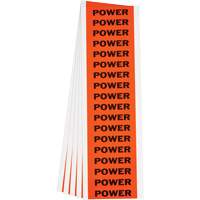 "Power" Conduit & Voltage Labels, 1/2" x 2-1/4", Cloth/Vinyl, English Nuna Depot Inc.