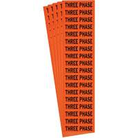 "Three Phase" Conduit & Voltage Labels, 1/2" x 2-1/4", Cloth/Vinyl, English Nuna Depot Inc.