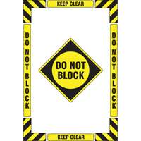 Trousse de marquage du sol ?Keep Clear Do Not Block? (se tenir &agrave; l&eacute;cart - ne pas encombrer), Adh&eacute;sif, Anglais avec pictogramme Nuna Depot Inc.