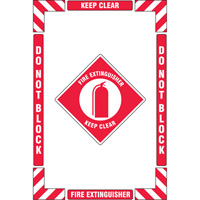 Trousse de marquage du sol ?Fire Extinguisher? (extincteur), Adh&eacute;sif, Anglais avec pictogramme Nuna Depot Inc.