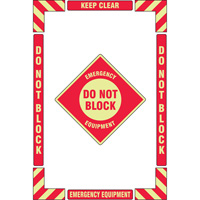 Trousse de marquage du sol ?Emergency Equipment? (&eacute;quipement durgence), Adh&eacute;sif, Anglais avec pictogramme Nuna Depot Inc.