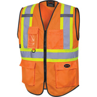 6958 Gilet de s&eacute;curit&eacute; &agrave; fermeture &eacute;clair avant, Orange haute visibilit&eacute;, Petit, Polyester Nuna Depot Inc.
