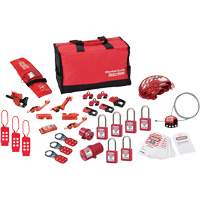 Trousse de cadenassage avec cadenas en thermoplastique de qualit&eacute; sup&eacute;rieure Zenex, Ensemble &eacute;lectrique/Vanne, 34 composants compris Nuna Depot Inc.