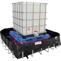 Berme de confinement des d&eacute;versements Ultra-IBC Berm, Capacit&eacute; 400 gal. US, 6' la x 6' lo x 18" h, Support en L Nuna Depot Inc.