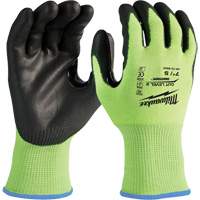 High-Visibility Cut-Resistant Gloves, Size Small, 15 Gauge, Nitrile/Polyurethane Coated, Polyethylene Shell, ANSI/ISEA 105 Level 2 Nuna Depot Inc.