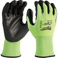 High-Visibility Cut-Resistant Gloves, Size Small, 15 Gauge, Nitrile/Polyurethane Coated, Polyethylene Shell, ANSI/ISEA 105 Level 3 Nuna Depot Inc.