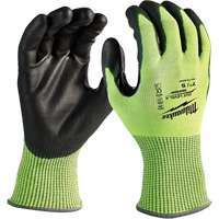 High-Visibility Cut-Resistant Gloves, Size Small, 13 Gauge, Nitrile/Polyurethane Coated, Polyethylene Shell, ANSI/ISEA 105 Level 4 Nuna Depot Inc.