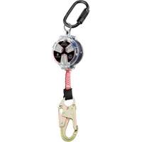 Cordage de s&eacute;curit&eacute; autor&eacute;tractable avec petit mousqueton Dynamic, 6', Polyester, Pivotant Nuna Depot Inc.