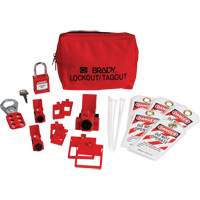 Electrical Lockout Tagout Kit with Nylon Safety Padlock in Pouch, Circuit Breaker Type Nuna Depot Inc.