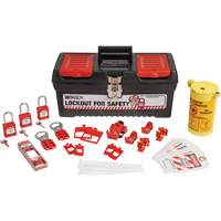 Electrical Lockout Tagout Kit with Nylon Safety Lockout Padlocks in Toolbox, Electrical Kit, 33 Components Nuna Depot Inc.