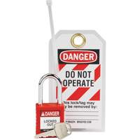 Nylon Safety Lockout Padlock & Tag Kit, 3 Components Nuna Depot Inc.