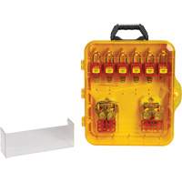 Lockout Station with Keyed Different Nylon Safety Lockout Padlocks, Plastic Padlocks, 12 Padlock Capacity, Padlocks Included Nuna Depot Inc.