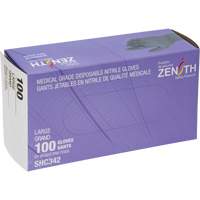 Medical Grade Disposable Gloves, Large, Nitrile, 6-mil, Powder-Free, Black, Class 2 Nuna Depot Inc.