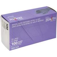 Gants jetables de calibre m&eacute;dical, 2T-Grand, Nitrile, 6 mils, Sans poudre, Noir, Classe 2 Nuna Depot Inc.