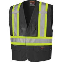 135 Veste de s&eacute;curit&eacute; avec c&ocirc;t&eacute;s r&eacute;glables, Noir, Grand/T-Grand, Polyester Nuna Depot Inc.